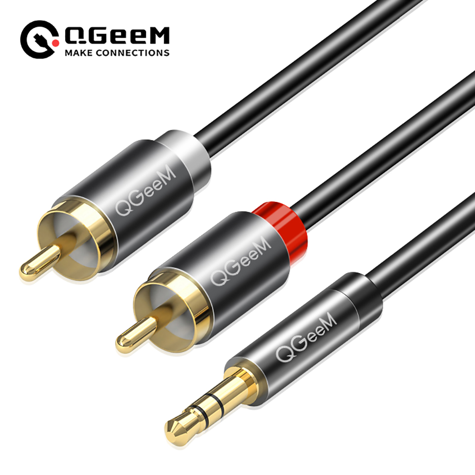 Home Cinema Dvd - QGeeM RCA Cable 2RCA to 3.5