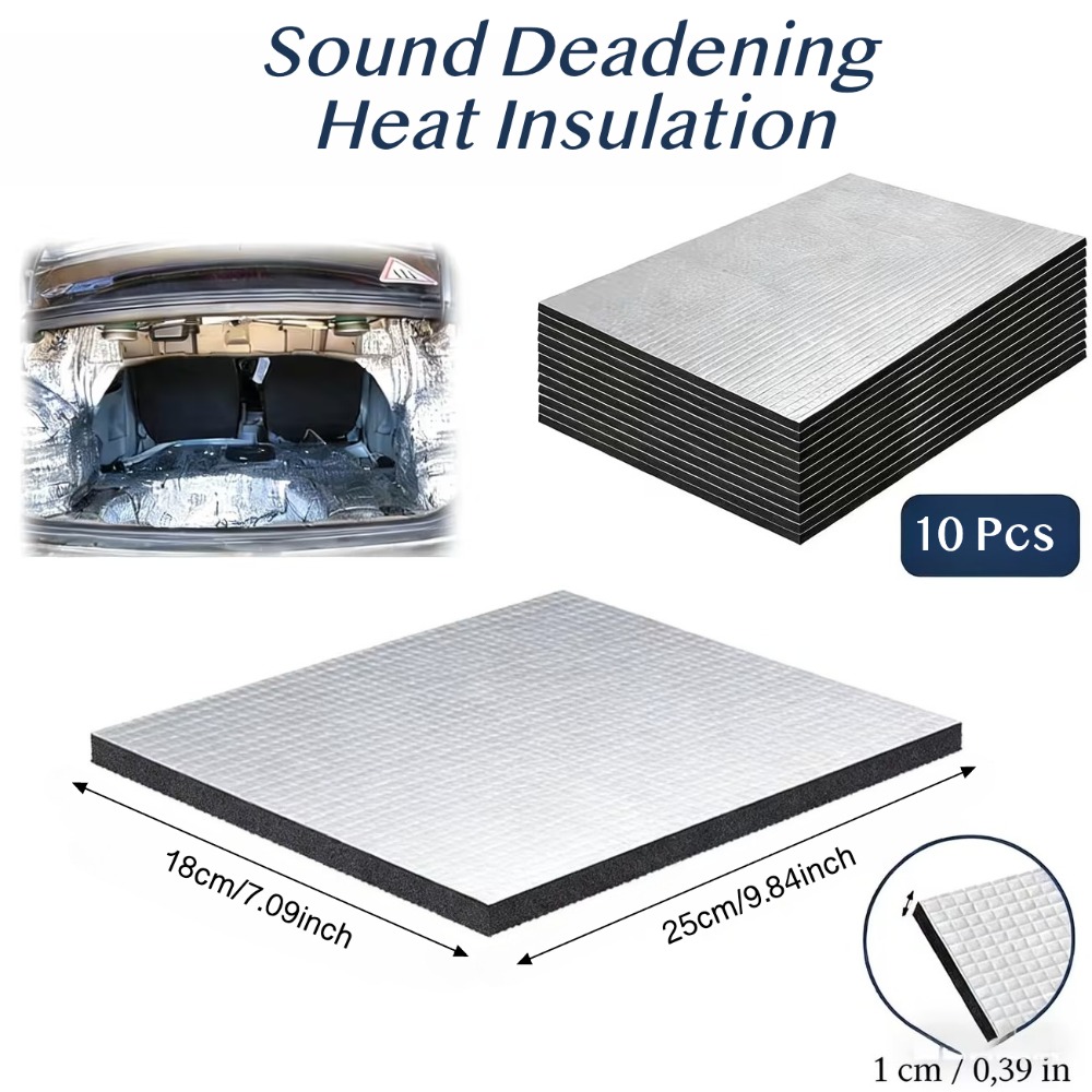 Acoustic Foam Panel - 10PCS 10mm Car Sound Deadening Mat