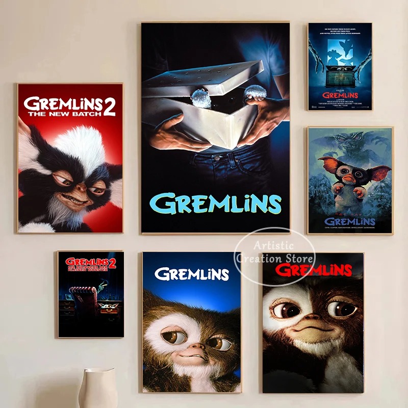Home Cinema Design - Classic Movie Gremlins Poster Art Canvas