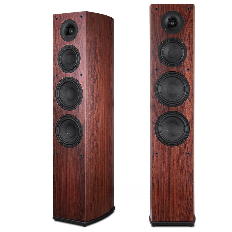 Home Cinema Flooring - Wooden speakers, living room, home floor-to-ceiling