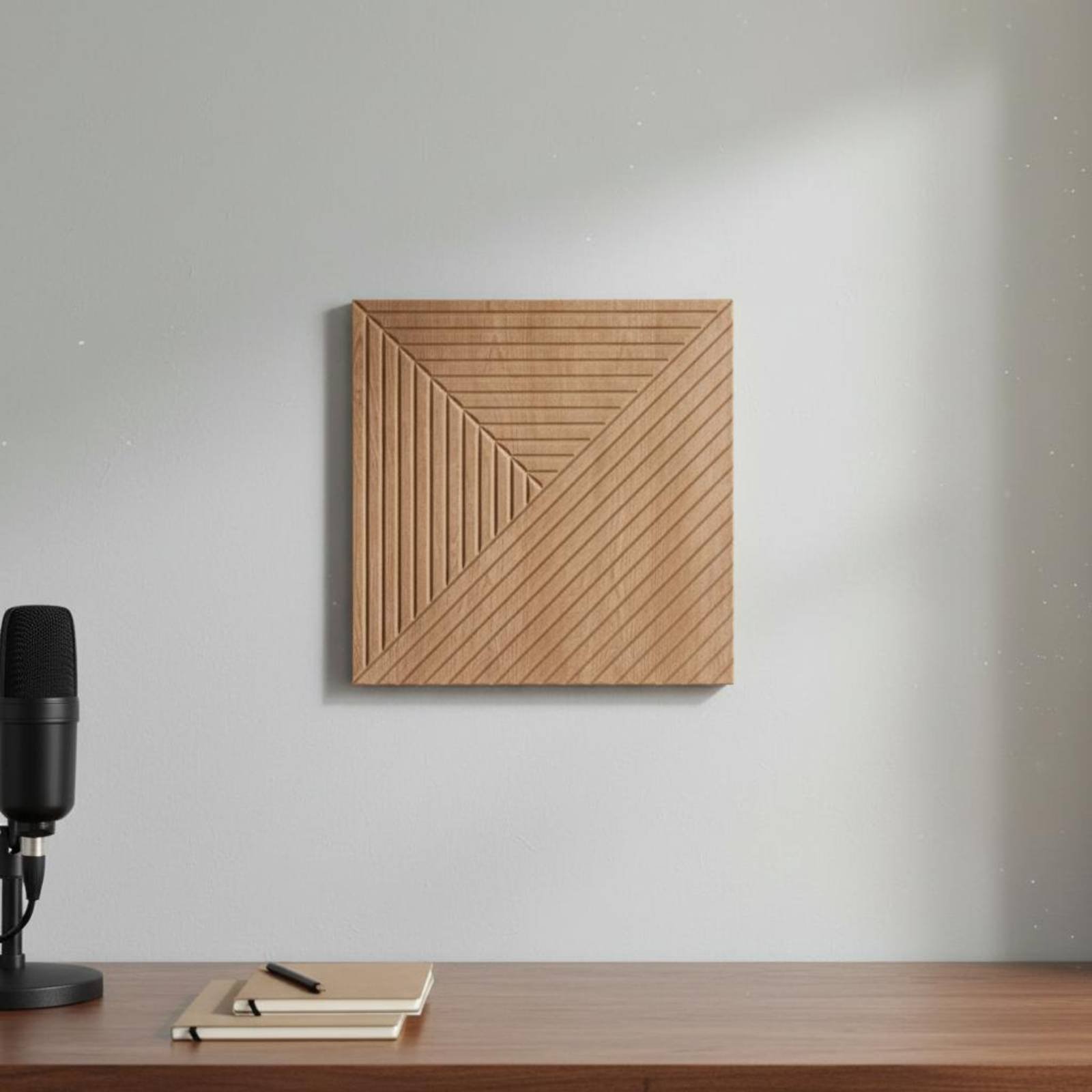 Acoustic Foam Panel - Wood Grain Acoustic Panel Reduce Reverberation