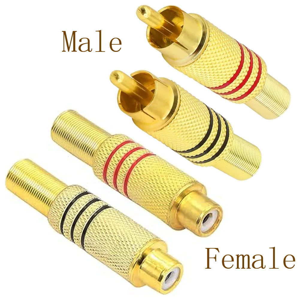 Home Cinema Heos - 4PCS RCA Plug Gold Plated Solder