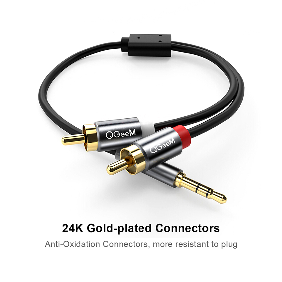 QGeeM RCA Cable 2RCA to 3.5 Au - Home Cinema Dvd 评论和价格