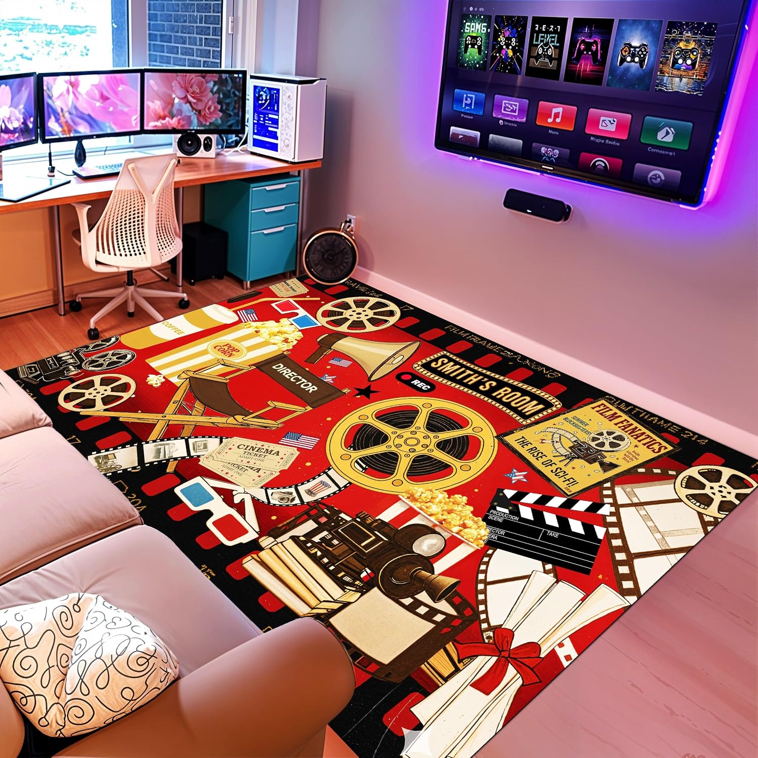 Custom Name Cinema Theme Carpe - Home Cinema Flooring 评论和价格