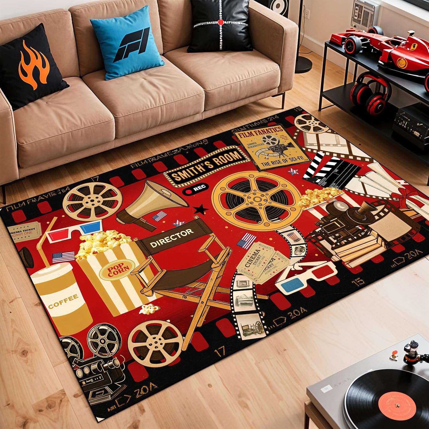 Custom Name Cinema Theme Carpe - Home Cinema Flooring 评论和价格