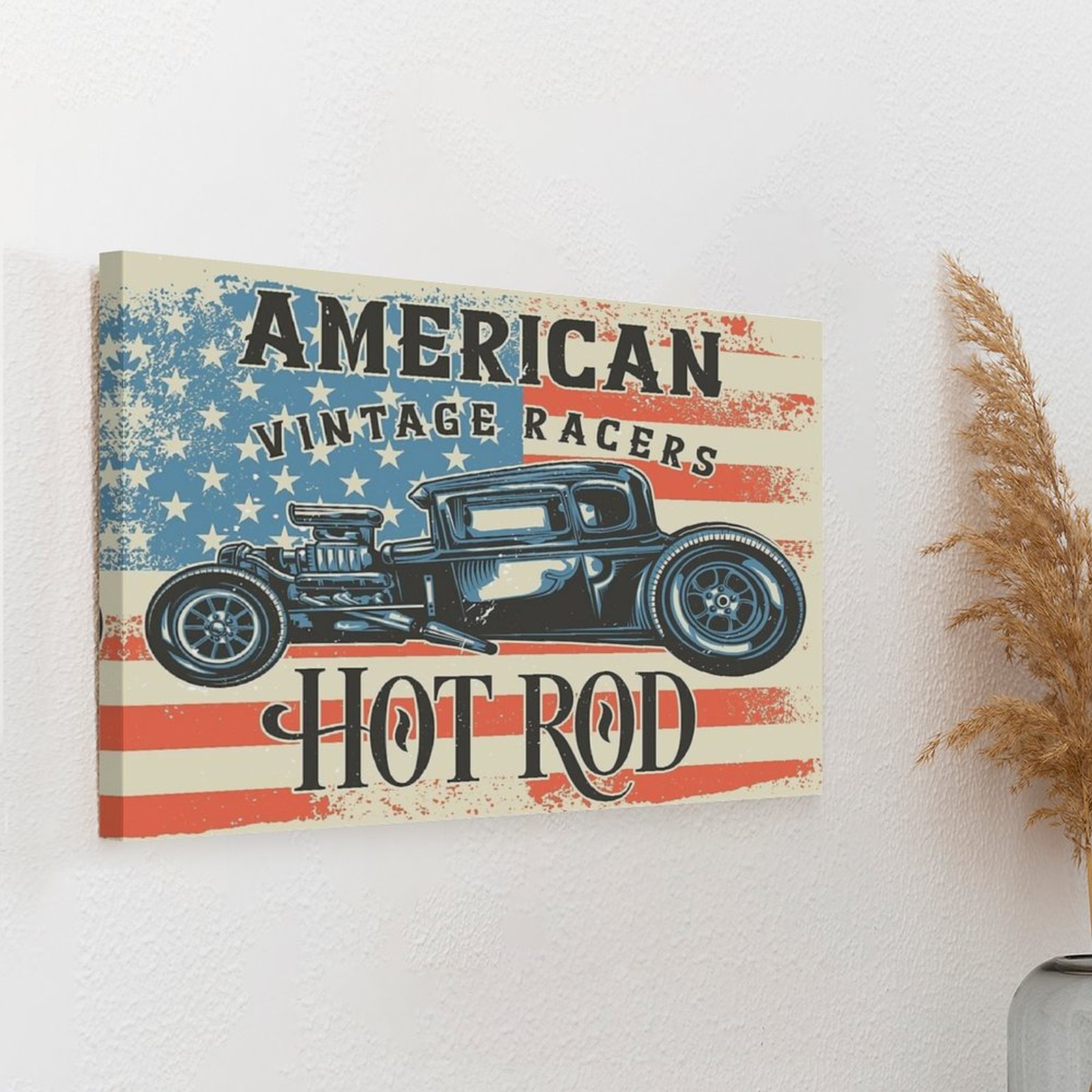 American Hot Rod Canvas Painti - Home Cinema Design 评论和价格