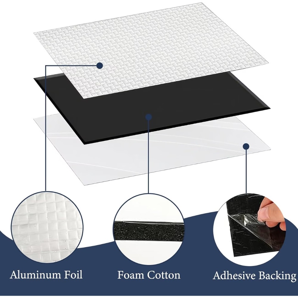 10PCS 10mm Car Sound Deadening - Acoustic Foam Panel 评论和价格