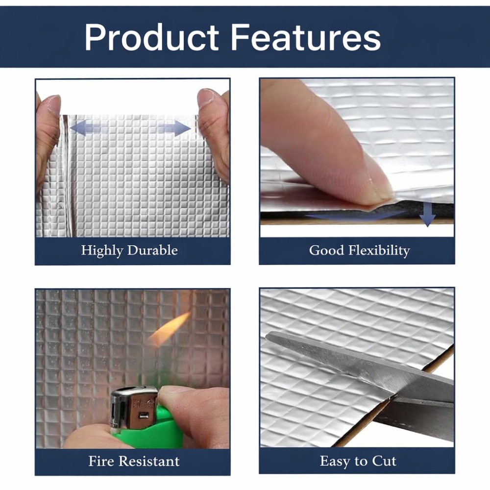 10PCS 10mm Car Sound Deadening - Acoustic Foam Panel 评论和价格