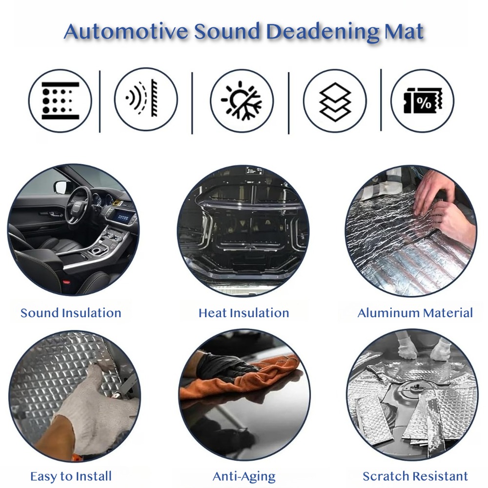 10PCS 10mm Car Sound Deadening - Acoustic Foam Panel 评论和价格