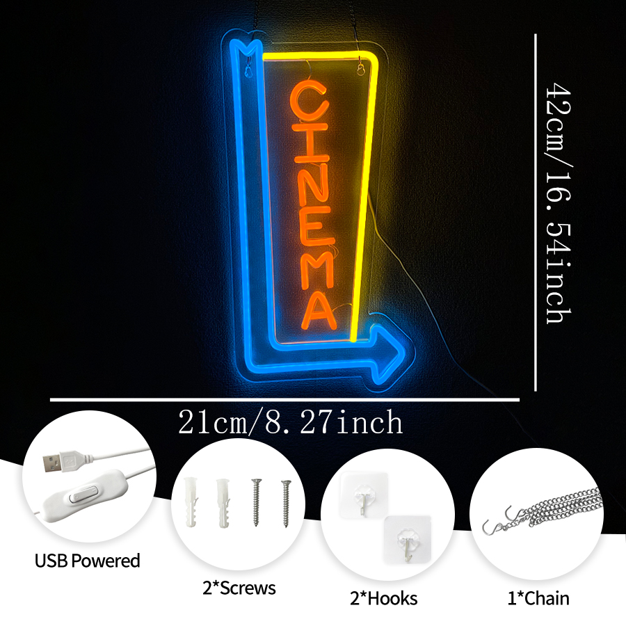 Cinema Arrow LED Neon Sign USB - Home Cinema Guide 评论和价格