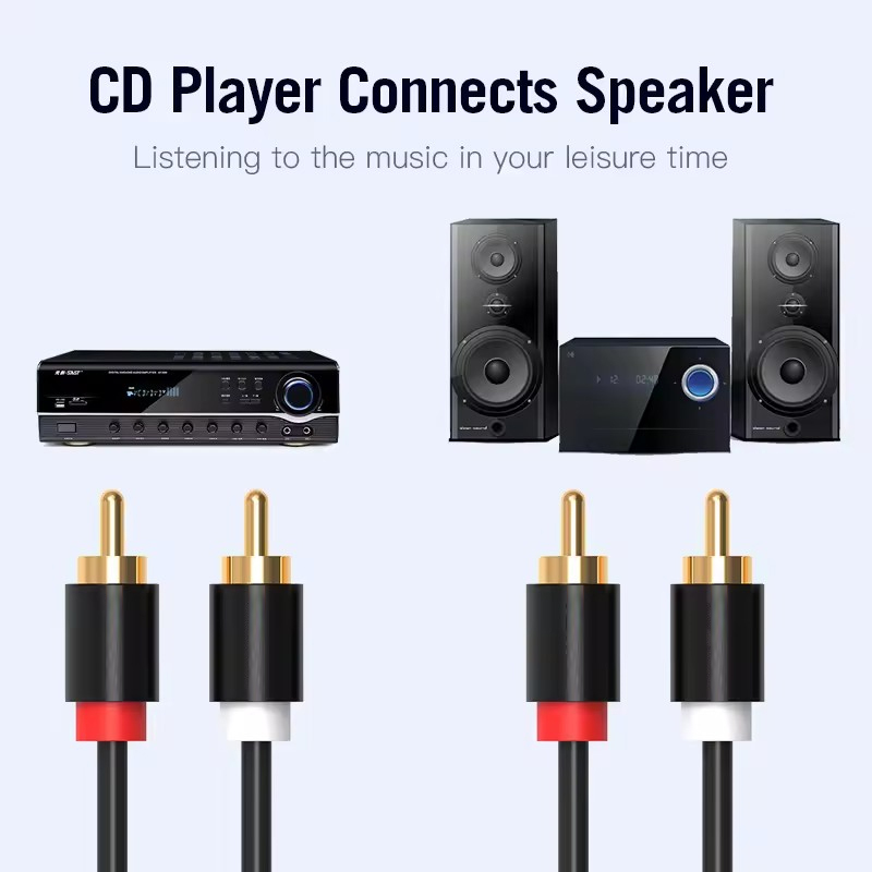 HIFI Stereo RCA Cable 2RCA to  - Home Cinema Dvd 评论和价格