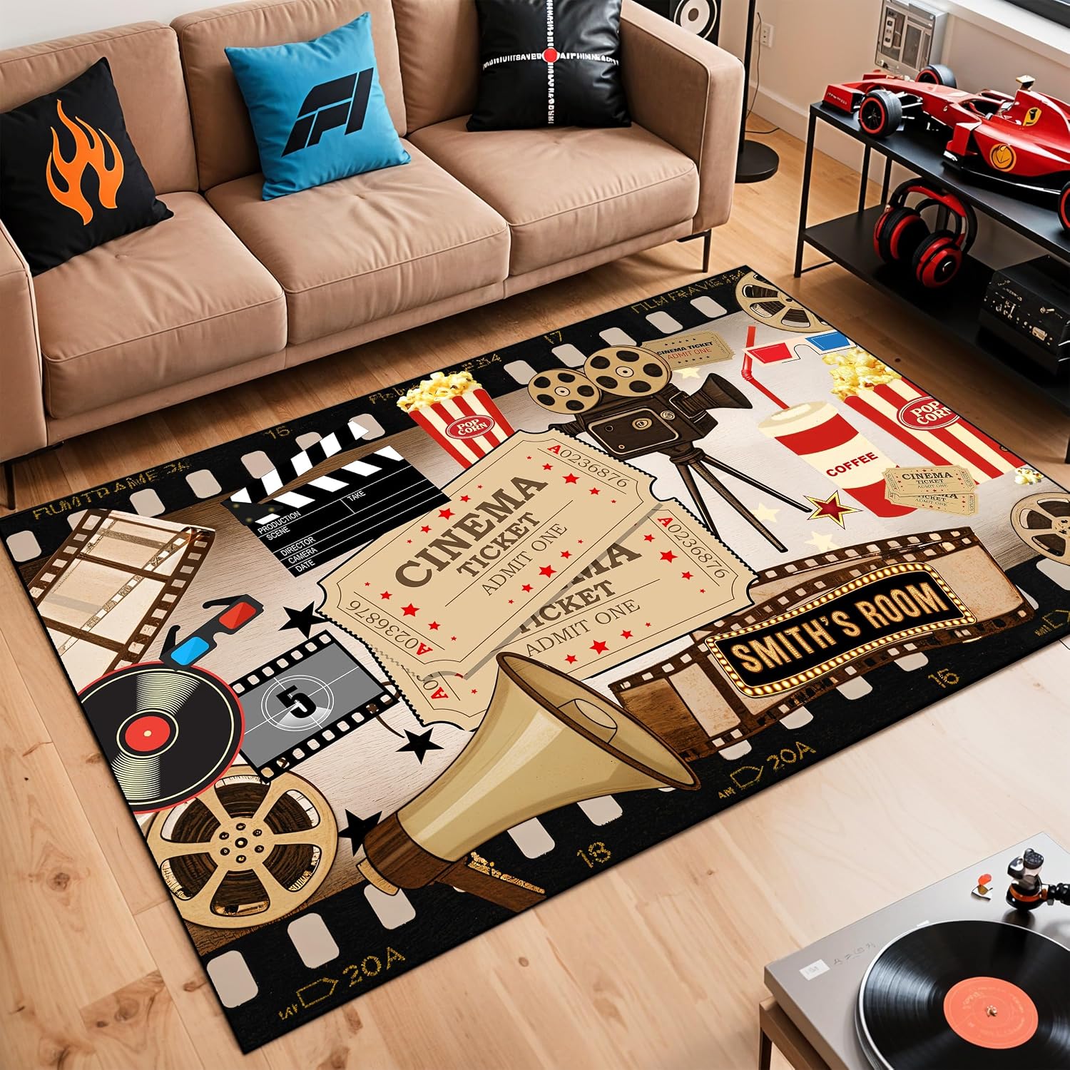 Personalized Name Cinema Carpe - Home Cinema Flooring 评论和价格